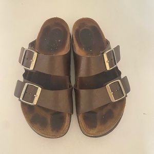 Birkenstock Size 38 (W 7-7 1/2) Arizona Big Buckle Shimmer